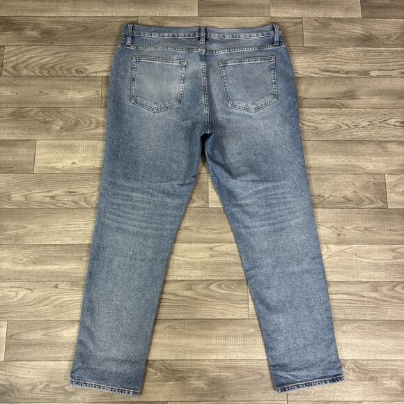 FRAME Le Garcon Boyfriend Fit High Rise Denim Jeans Light Wash sz 33 - Picture 6 of 7